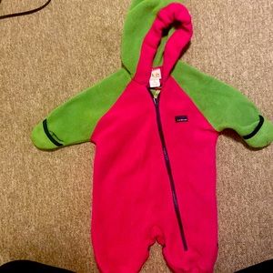 LL bean fleece snow suit 6 months